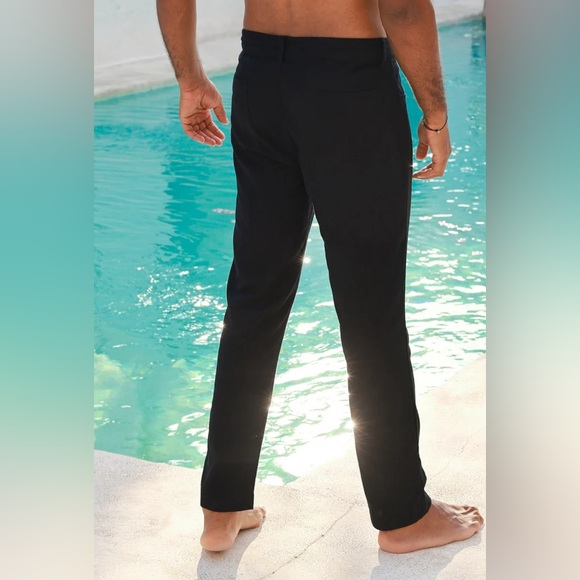 NEW! Kenny Flowers The Mykonos Linen Vacation Pants Black SZ XL, XXL - Picture 4 of 10